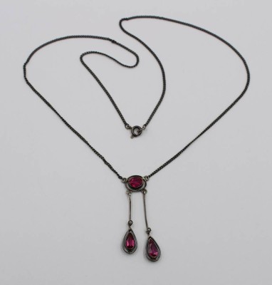 Auktion 367<br>835er Silber-Collier, älter, ca. 4,7gr., L-46cm [1]