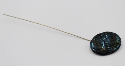 Auktion 367<br>Hutnadel, älter, ca. L-19cm, 4,5 x 4cm [1]