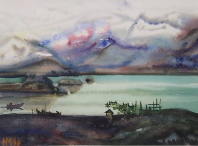 Auktion 367<br>N.M. Morzhov, Aquarell, kyrillisch signiert und betitelt, ger./Glas, RG 31,5 x 41,5cm [1]