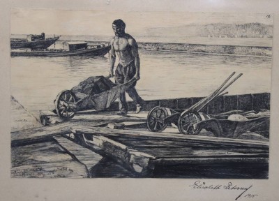 Auktion 367<br>Elisabeth Pertersen 1915, Zeichnung, betitelt 