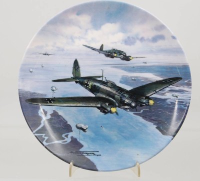 Auktion 367<br>Sammelteller, Coalport  Heinkel He 111, Flight of Eagles, ca. D-20,5cm [1]