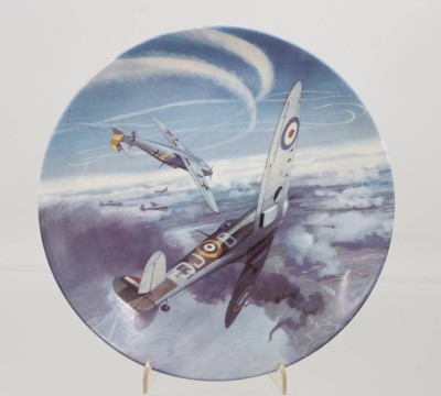 Auktion 367<br>Sammelteller Coalport,  Serie Reaping the Whirlwind, Up and Over, ca. D-20,5cm [1]