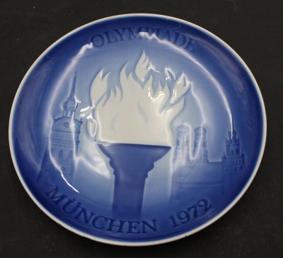 Auktion 367<br>2x Olympiateller 1972 und 1976, Bing&Gröndahl,, D-18 cm [1]