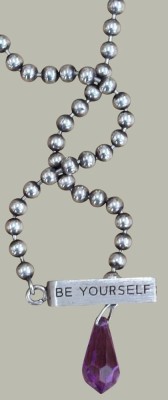 Auktion 367<br>Halskette-925-, Silber-Perlen, Schild und Amethyst-Tropfen, L-ca. 58 cm, 35,2 gr [1]