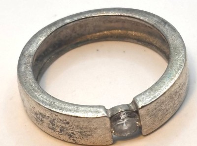 Auktion 367<br>Spannring, Silber-925- mit  klaren Stein, RG 54, 5,8 gr [1]