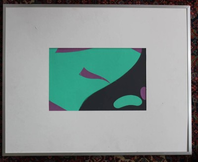 Auktion 368<br>unsignierte moderne Collage, leicht restau.bed., gerahmt, RG 60,5 x 48,5cm [1]