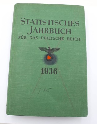 Auktion 368<br>Statistisches Jahrbuch für das Deutsche Reich 1936, Altersspuren [1]