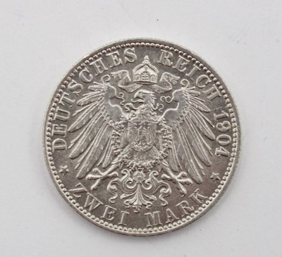 Auktion 368<br>2-Mark-Silbermünze der Freien Hansestadt Bremen, 1904, ca. 10,9gr. [1]
