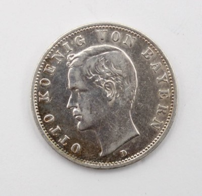 Auktion 368<br>2 Mark, Deutsches Reich, Otto König v. Bayern, 1908, 18,8gr., D-2,8cm [1]