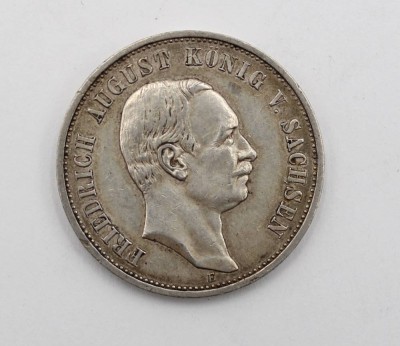 Auktion 368<br>3 Mark, 1912, Friedrich August König v. Sachsen, 16,3gr., D-3,5cm [1]