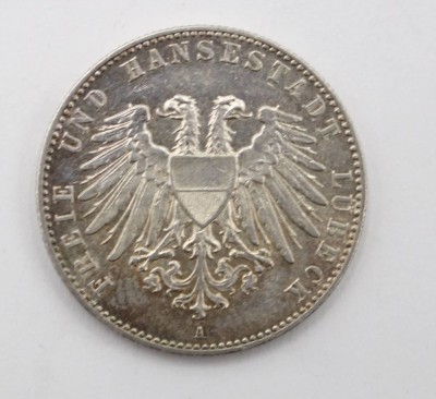 Auktion 368<br>2 Mark-Silbermünze der Freien und Hansestadt Lübeck, 1901, 11gr., D-2,8cm [1]
