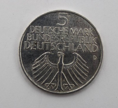Auktion 368<br>5 Mark, Germanisches Museum, 1952, D-2,8cm [1]