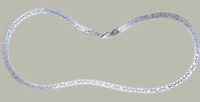 Auktion 368<br>flache Halskette, Silber-925-, L-45 cm, 20 gr. [1]