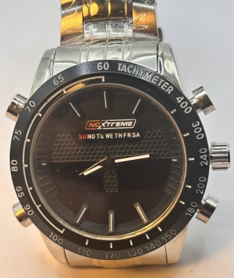 Auktion 368<br>NCXTREME Design-Chronograph Herren Armbanduhr, Edelstahl Armband, Silberfarben, guter Zustand [1]