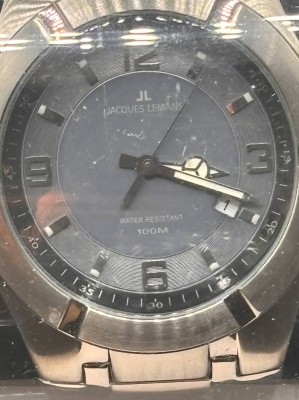 Auktion 368<br>JACQUES LEMANS Herren Analog Quarz Uhr mit Stahl-Armband, Mod. 1-1185L, mit Papiere in orig. Karton, gut erhalten, Werk nicht geprüft [1]