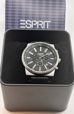 Auktion 368<br>Esprit Herren-Armbanduhr Chronograph Quarz, Lederband, 105571, neuwertig mit Papiere in Blechdose, Werk nicht geprüft [1]