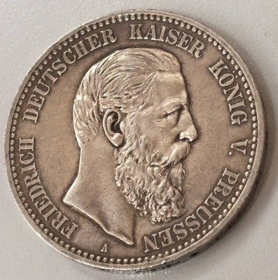 Auktion 368<br>5 Mark 1888, Friedrich deutscher Kaiser und König von Preussen, vz [1]