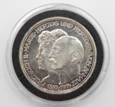 Auktion 368<br>3 Mark 1914, DR, Herzog und Herzogin von Anhalt [1]