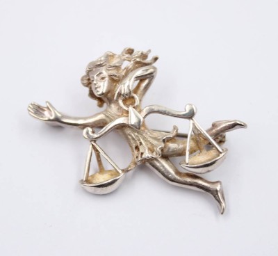 Auktion 368<br>figürliche Brosche, 925er Silber, ca. 8gr., L-4cm [1]