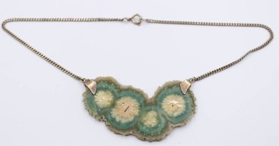 Auktion 368<br>Collier, Silber, mittig Achat, ca. L-35cm [1]