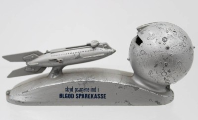 Auktion 368<br>Sparautomat, Guss, BLGOD SPAREKASSE, Altersspuren, Funktionstüchtig, ca. H-8cm L-20cm [1]