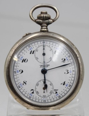 Auktion 368<br>Tissot Beobachteruhr, Werk läuft, DK oder Sweden?, D-5 cm, Silbergehäuse, 2 Deckel Silber [1]
