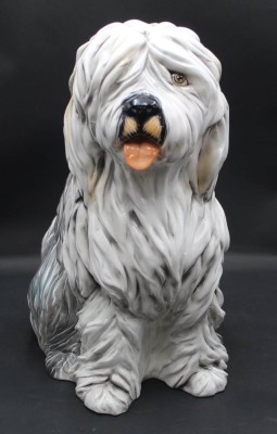 Auktion 368<br>grosser, sitzender Bobtail, wohl Italien, H-47 cm [1]