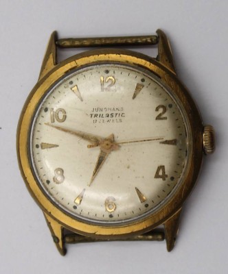 Auktion 368<br>Junghans Trilastic, 17 Jewels, Altersspuren, Werk läuft [1]