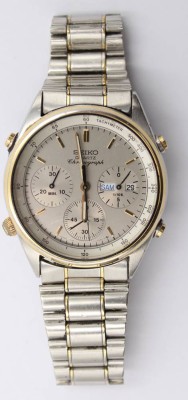 Auktion 368<br>Seiko Quartz Chronograph, orig. Band, gut erhalten, D-3,5 cm. nicht geprüft5 [1]