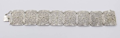 Auktion 368<br>835er Silber Armband, L- 17,5cm, ca.  25 gr. [1]