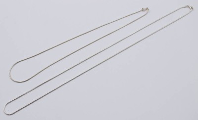 Auktion 368<br>2x Schlangen Halsketten aus 925er Silber, L- 45,5u. 61cm, zus. ca. 14 gr. [1]