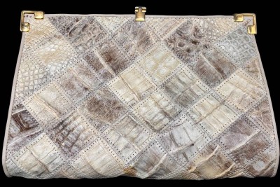 Auktion 368<br>Reptilien-Leder Handtasche?, 17x25 cm [1]