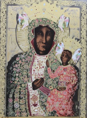 Auktion 368<br>Jahresikone 1983, Motiv. Nr. 1, Schwarze Madonna von Tschenstochau, gerahmt, RG 37 x 30,5cm [1]