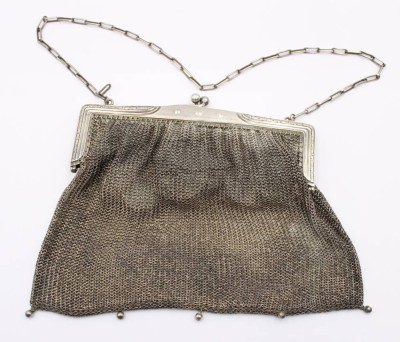 Auktion 368<br>Kettentasche, Alpacca, älter, ca. 15 x 20cm [1]