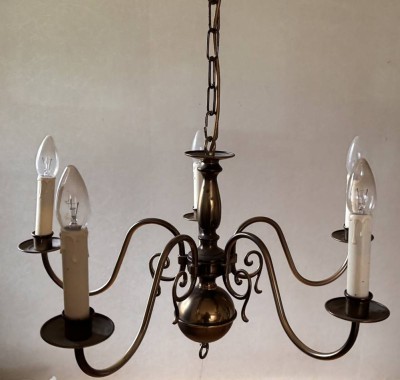 Auktion 368<br>Messing-Deckenkrone, 5- flammig [1]