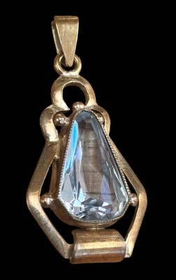 Auktion 368<br>Goldanhänger-333- mit blauen Stein, 2,4 gr.,H-ca. 2,5 cm [1]