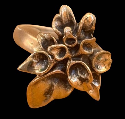 Auktion 368<br>Hannu Ikonen Rentiermoos Vintage Ring - Massive Bronze - Finnland Modernist um 1970, RG 59, [1]