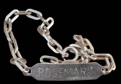 Auktion 368<br>Armkettchen, Silber-800-, beschriftet Rosemarie, L-20 cm, 9,6 gr [1]