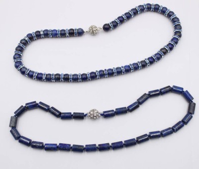 Auktion 368<br>2x div. Lapislazuli-Halsketten, Magnetschließen, ca. L-44cm [1]