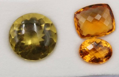 Auktion 368<br>3x div. Citrine, zus. ca. 43,5ct [1]