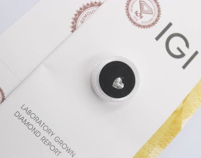 Auktion 368<br>Diamant, Herzform, 1,08ct, Labor erstellt, anbei IGI Zertifikat [1]