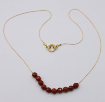 Auktion 368<br>Modeschmuckhalskette mit Koralle, ca. L-51cm [1]