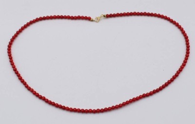 Auktion 368<br>Halskette, Koralle, 585er GG Schließe, ca. L-45cm [1]