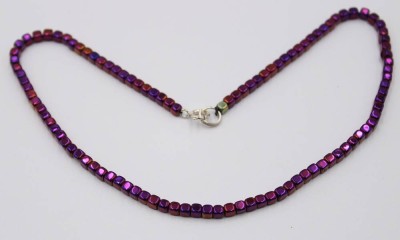 Auktion 368<br>Hämatit-Halskette, Silberschließe, ca. L-43cm [1]