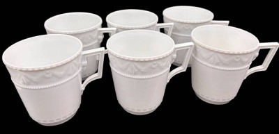 Auktion 368<br>6x gr. Becher (Mug) KPM Berlin, Kurland, H-10 cm [1]
