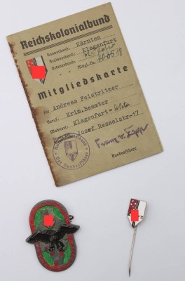 Auktion 368<br>3 Teile Reichskolonialbund, 3. Reich [1]