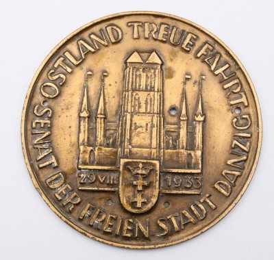 Auktion 368<br>Plakette, Ostland Treuefahrt 1933, D-9cm [1]