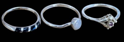 Auktion 368<br>3 Ringe aus verschiedenen Silber, 6,6 g. [1]