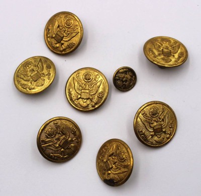 Auktion 368<br>8x Uniformknöpfe, US Army [1]