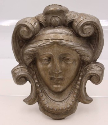 Auktion 368<br>Wandmaske in antikem Stil, Blech, neuzeitl., ca. 32 x 25cm [1]